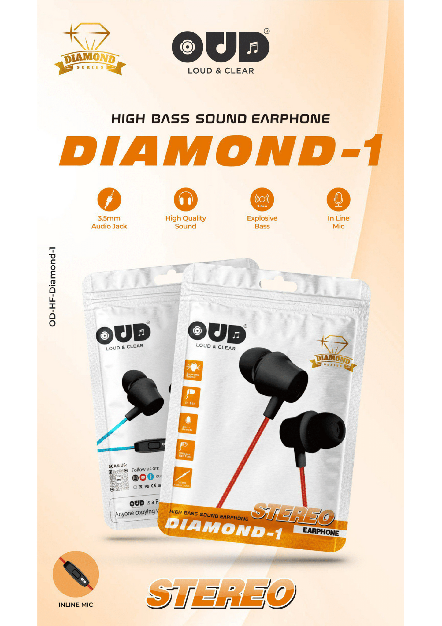 OUD DIAMOND-1 Earphone