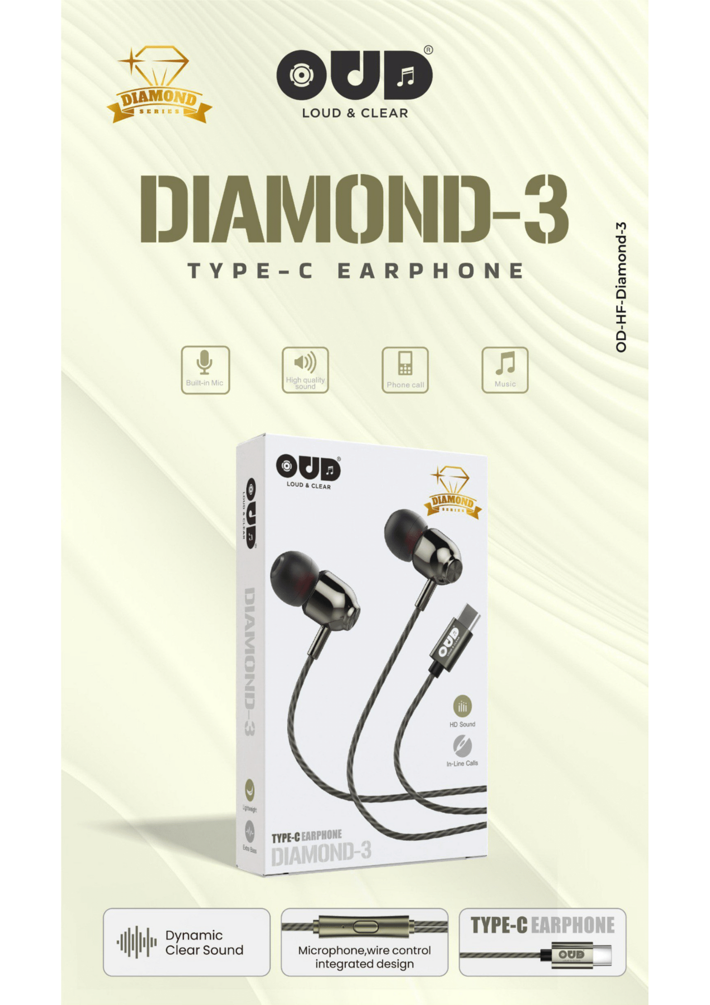 OUD DIAMOND-3 Earphone Type-C